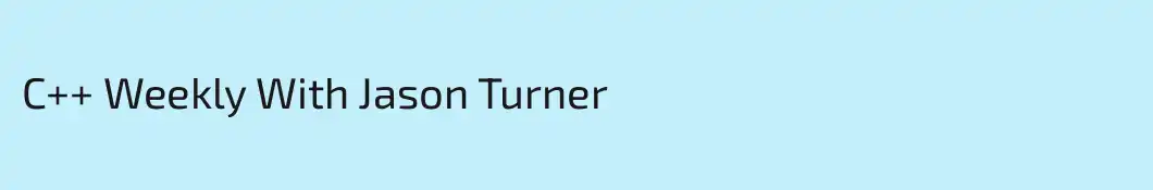 C++ Weekly With Jason Turner